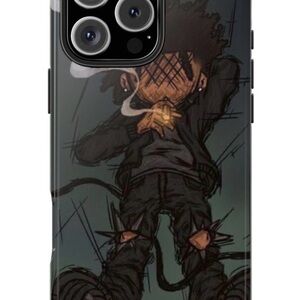 Edgy Black Graphic Phone Case